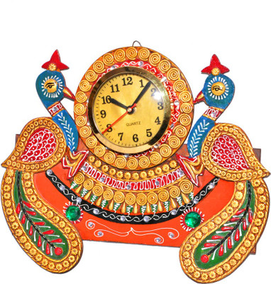 36% OFF on Matsyaa Analog 25 cm X 34 cm Wall Clock(Red, Brown, With Glass) 36% OFF on Matsyaa Analog 25 cm X 34 cm Wall Clock(Red, Brown, With Glass)