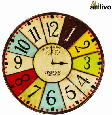 20% OFF on Artlivo Analog 40 cm X 4 cm Wall Clock(Multicolor, Without Glass) 20% OFF on Artlivo Analog 40 cm X 4 cm Wall Clock(Multicolor, Without Glass)