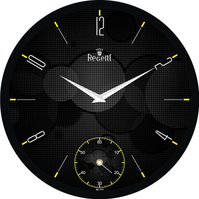 29% OFF on Regent Analog Wall Clock(Black, With Glass)
