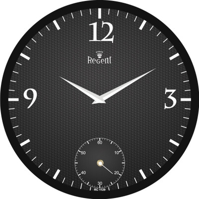 29% OFF on Regent Analog Wall Clock(Black, With Glass)