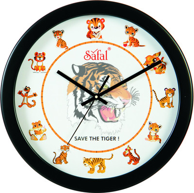 safal Analog 5 cm X 34 cm Wall Clock(Black, With Glass) safal Analog 5 cm X 34 cm Wall Clock(Black, With Glass)
