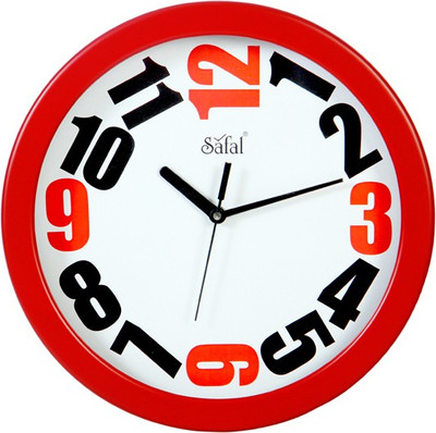3% OFF on safal Analog 5 cm X 28 cm Wall Clock(Red, With Glass) 3% OFF on safal Analog 5 cm X 28 cm Wall Clock(Red, With Glass)