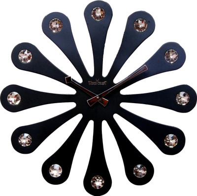 Wood Craft Analog Wall Clock(Black, Without Glass) available at flipkart for Rs.1825