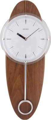 

Seiko Analog 57 cm X 19 cm Wall Clock(Brown, With Glass)