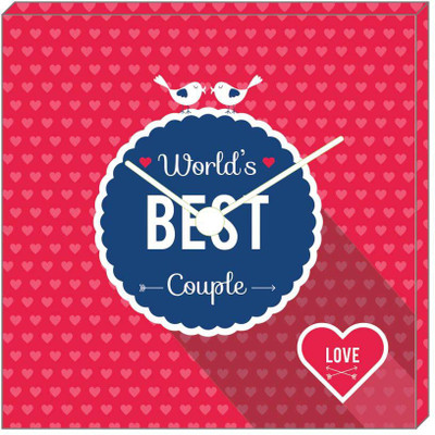 GIFTSMATE Analog 31 cm X 31 cm Wall Clock(Red, Without Glass)