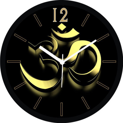 59% OFF on Regent Analog 28 cm X 28 cm Wall Clock(Black, With Glass)