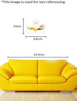 48% OFF on Design O Vista Analog 35 cm X 25 cm Wall Clock(Black, Without Glass)