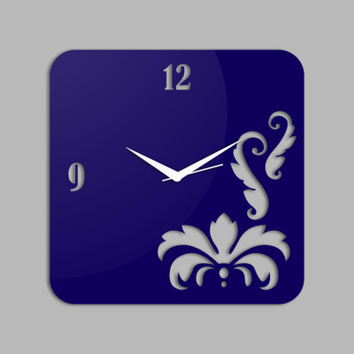 70% OFF on Creative Width Decor Analog Wall Clock(Blue, Without Glass)