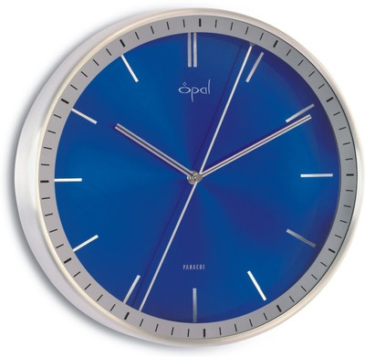Opal Analog 30.48 cm Wall Clock(Blue, With Glass)