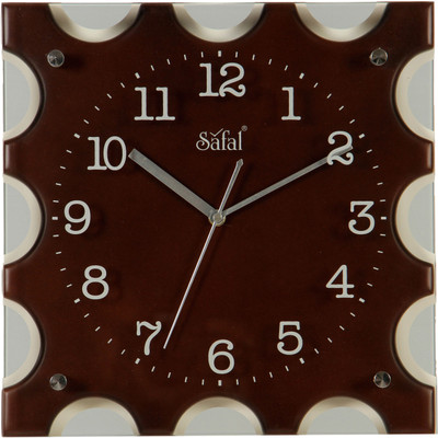 9% OFF on safal Analog 5 cm X 31 cm Wall Clock(Brown, With Glass) 9% OFF on safal Analog 5 cm X 31 cm Wall Clock(Brown, With Glass)