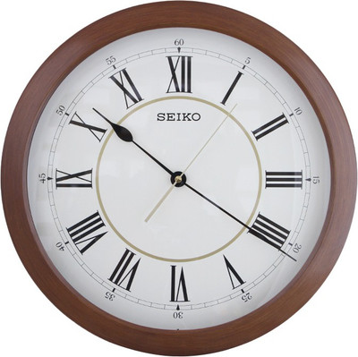 Seiko Analog 41 cm X 41 cm Wall Clock(Brown, With Glass) Seiko Analog 41 cm X 41 cm Wall Clock(Brown, With Glass)