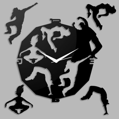78% OFF on Creative Width Decor Analog Wall Clock(Black, Without Glass)