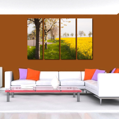 33% OFF on 999 Store Multiple Frames Printed Firms like Modern Wall Art Painting - 4 Frames (127x76 Cm)(Multicolor)