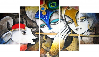 55% OFF on Go Hooked Radha Krishan Wall Art(Multicolor)