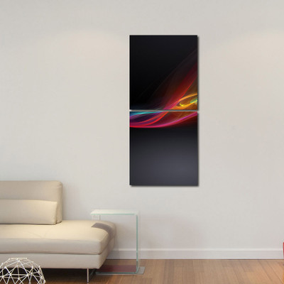 55% OFF on 999 Store Multiple Frames Printed Shaddow like Modern Wall Art Painting -2 Frames (76x25 cm)(Multicolor)