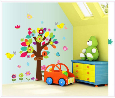 

Oren Empower Cartoon tree large wall sticker(110 cm X cm 80, Multicolor)