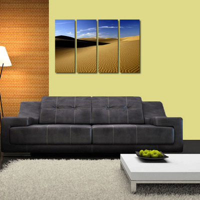 33% OFF on 999 Store Multiple Frames Printed Sand like Modern Wall Art Painting - 4 Frames (127x76 Cm)(Multicolor)