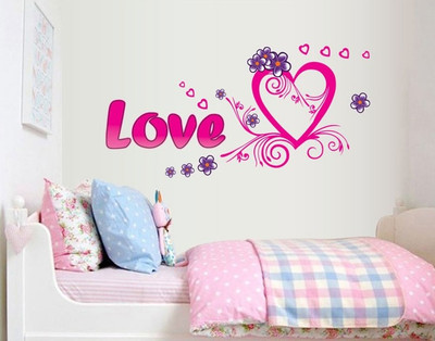 

Oren Empower Charming heart large wall sticker(62 cm X cm 120, Pink)