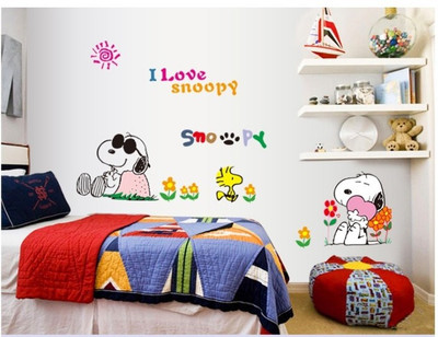 

Oren Empower Snoopy cartoon large wall sticker(60 cm X cm 125, Multicolor)