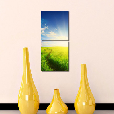55% OFF on 999 Store Multiple Frames Printed Firm like Modern Wall Art Painting -2 Frames (76x25 cm)(Multicolor)