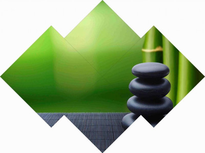 51% OFF on Go Hooked Green Mdf 4 Panel Wallpaper(Multicolor)