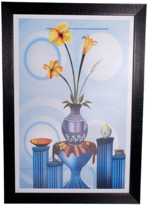 

HRINKAR Flower Wall Decor Printed (Photo Size 12 w X 18 H inch) Painting Frame - FRM2(Multicolor)