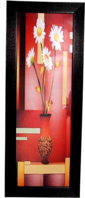 

HRINKAR Flower Wall Decor Printed (Photo Size 6 w X 18 H inch) Painting Frame - FRM22(Multicolor)