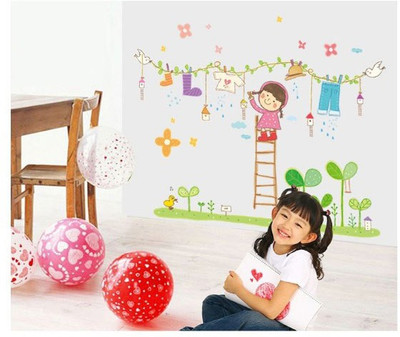 

Oren Empower Nursery kids room large wall sticker(75 cm X cm 110, Multicolor)