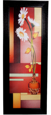 

HRINKAR Flower Wall Decor Printed (Photo Size 6 w X 18 H inch) Painting Frame - FRM21(Multicolor)