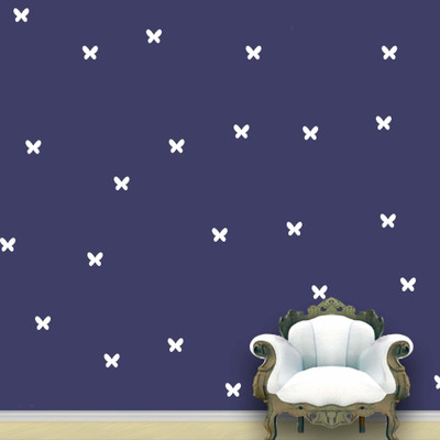 White Pattern Wall Sticker 50% OFF on Wall Design Butterfly Wall Pattern White Stickers Set of 75 ...