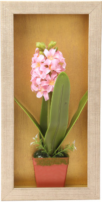 

Fourwalls Artificial Stalk Flower Wall Hanging Frame - 5(20 cm X cm 40, Green, White)