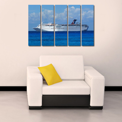 34% OFF on 999 Store Multiple Frames Printed Cruise Ship like Modern Wall Art Painting - 5 Frames (148 X 76 Cms)(Multicolor) 34% OFF on 999 Store Multiple Frames Printed Cruise Ship like Modern Wall Art Painting - 5 Frames (148 X 76 Cms)(Multicolor)