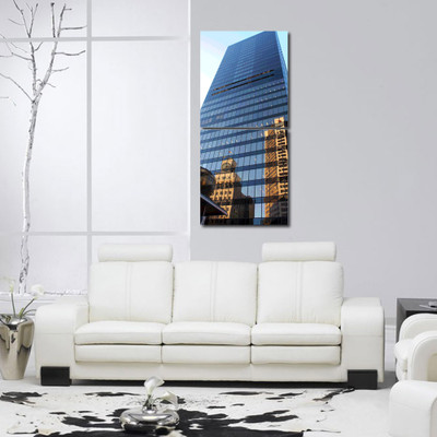 55% OFF on 999 Store Multiple Frames Printed Glass Building Modern Wall Art Painting -2 Frames (76x25 cm)(Multicolor)