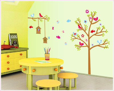 

Oren Empower Brown Tree decorative large wall sticker(120 cm X cm 170, Multicolor)