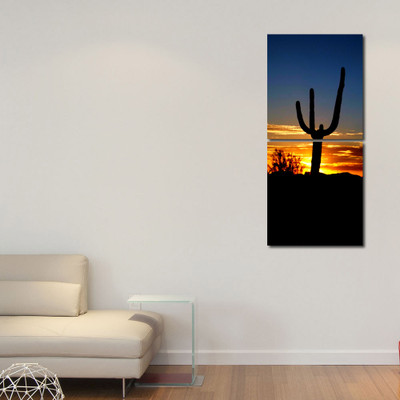 55% OFF on 999 Store Multiple Frames Printed Golden Weather Wall Art Painting -2 Frames (76x25 cm)(Multicolor)