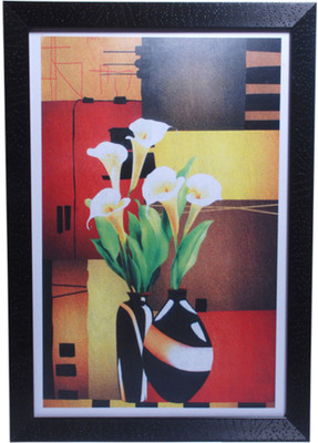 59% OFF on HRINKAR Flower Wall Decor Printed (Photo Size 12 w X 18 H inch) Painting Frame - FRM6(Multicolor)