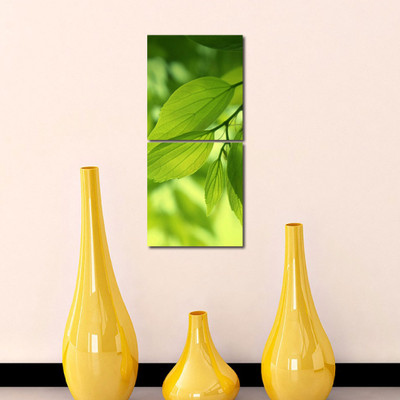 55% OFF on 999 Store Multiple Frames Printed Leafs Wall Art Painting -2 Frames (76x25 cm)(Multicolor)