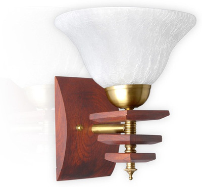 

Fos Lighting Rose Wood Finished Single Night Lamp(21.59 cm, Brown)