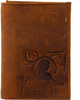 

99Cells Men Casual, Formal Brown Genuine Leather Wallet(4 Card Slots)