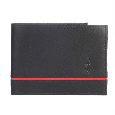 

Royal County Of Berkshire Polo Club Men Black Artificial Leather Wallet(6 Card Slots), Black-02