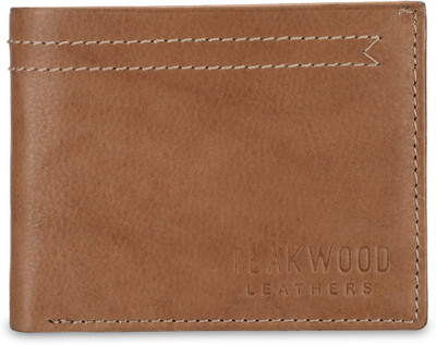 

Teakwood Men Brown Genuine Leather Wallet(8 Card Slots)