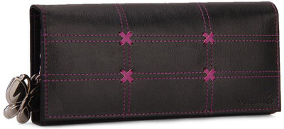 

Butterflies Women Casual, Formal Black Artificial Leather Wallet(5 Card Slots)