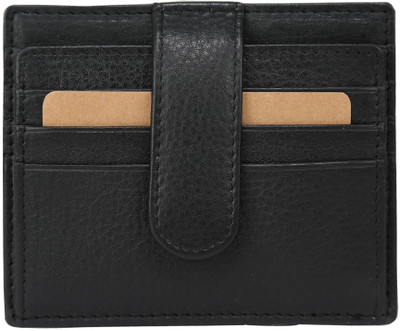 

Hidegear Men Black Genuine Leather Card Holder(7 Card Slots)