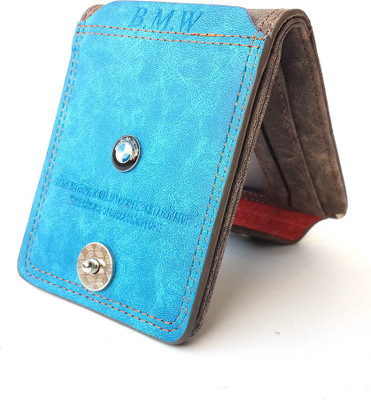 

Sasta Vasta Men Casual Brown Artificial Leather Wallet(7 Card Slots), Bmw blue brown
