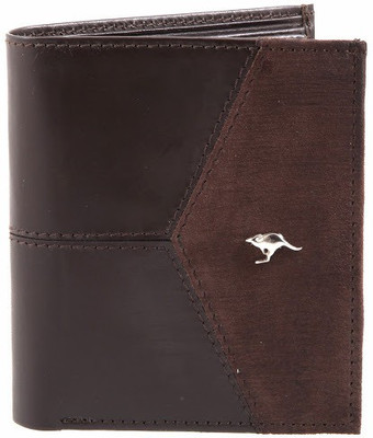 

Kangoo Men Brown Genuine Leather Wallet(10 Card Slots)
