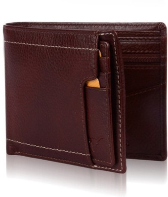 

Hidekraft Men Formal Brown Genuine Leather Wallet(5 Card Slots)