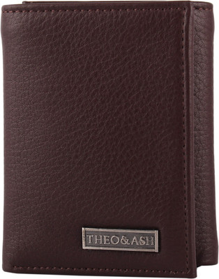 

Theo&Ash Men Brown Genuine Leather Wallet(4 Card Slots), Chocolate brown