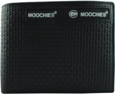 

Moochies Men Black Genuine Leather Wallet(2 Card Slots)