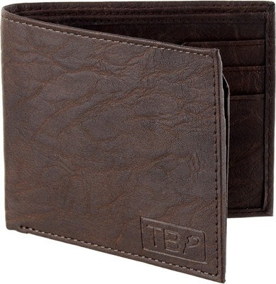 

The Blue Pink Men Brown Artificial Leather Wallet(9 Card Slots), Brown-02