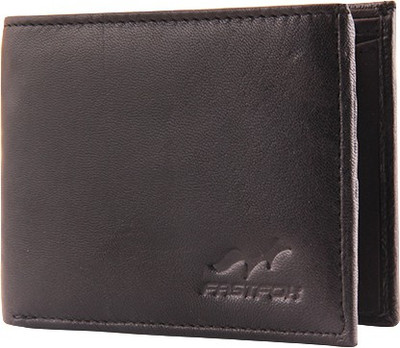 

Fastfox Boys Black Genuine Leather Wallet(8 Card Slots), Blk002